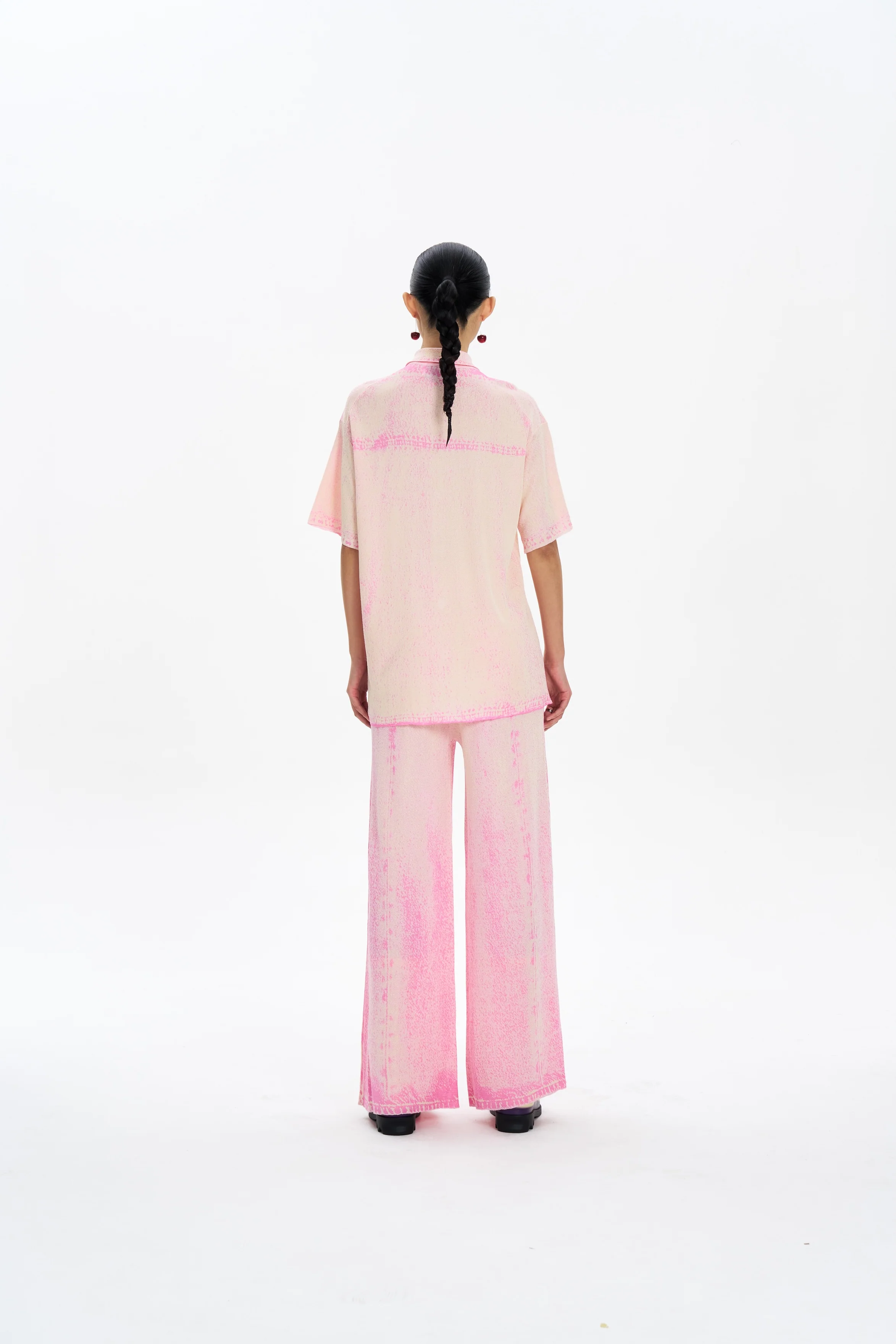 ARIA DENIM PRINT WIDE LEG PANTS - Image 3