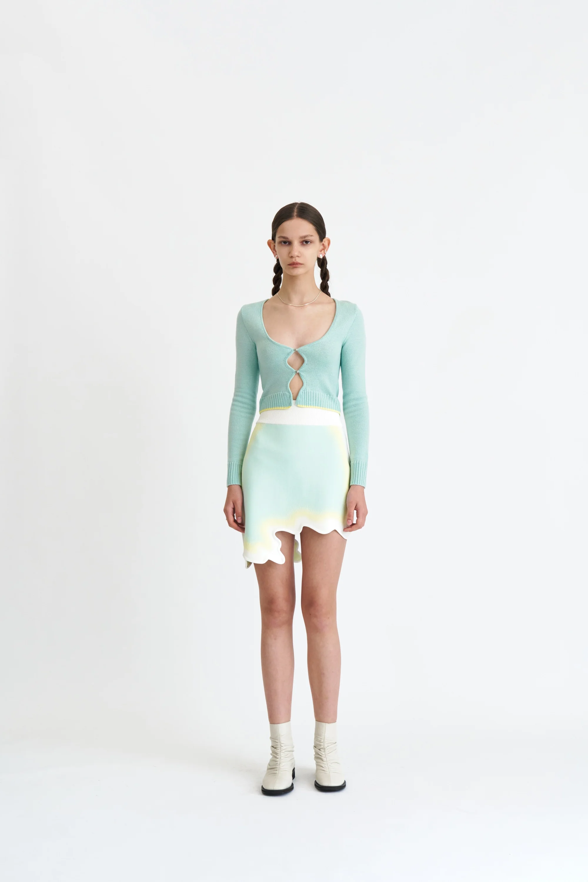 DEGAS MERINO WOOL CROPPED CARDIGAN - Image 3