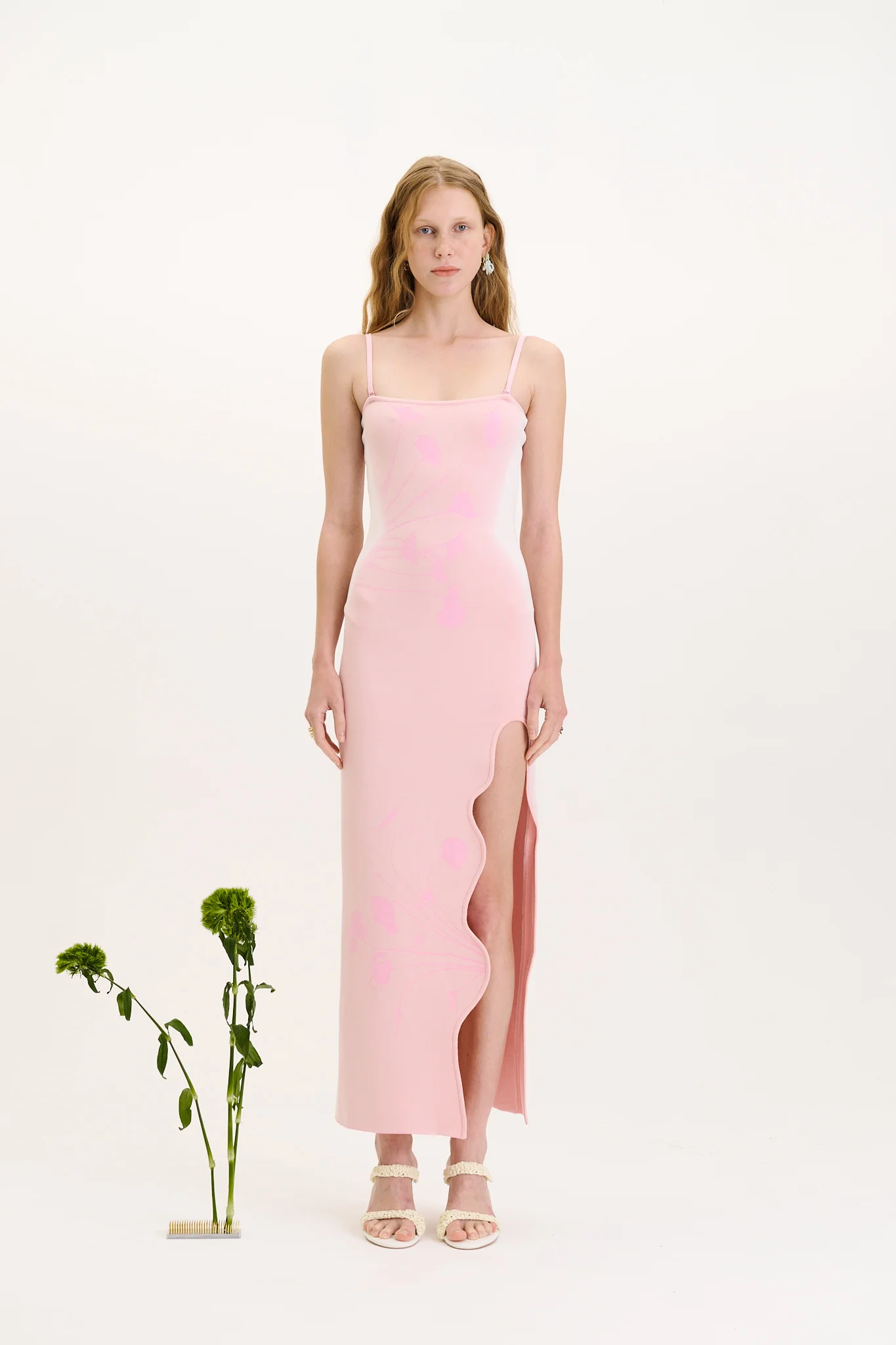 IRIS FLOWER PRINT MAXI TANK DRESS