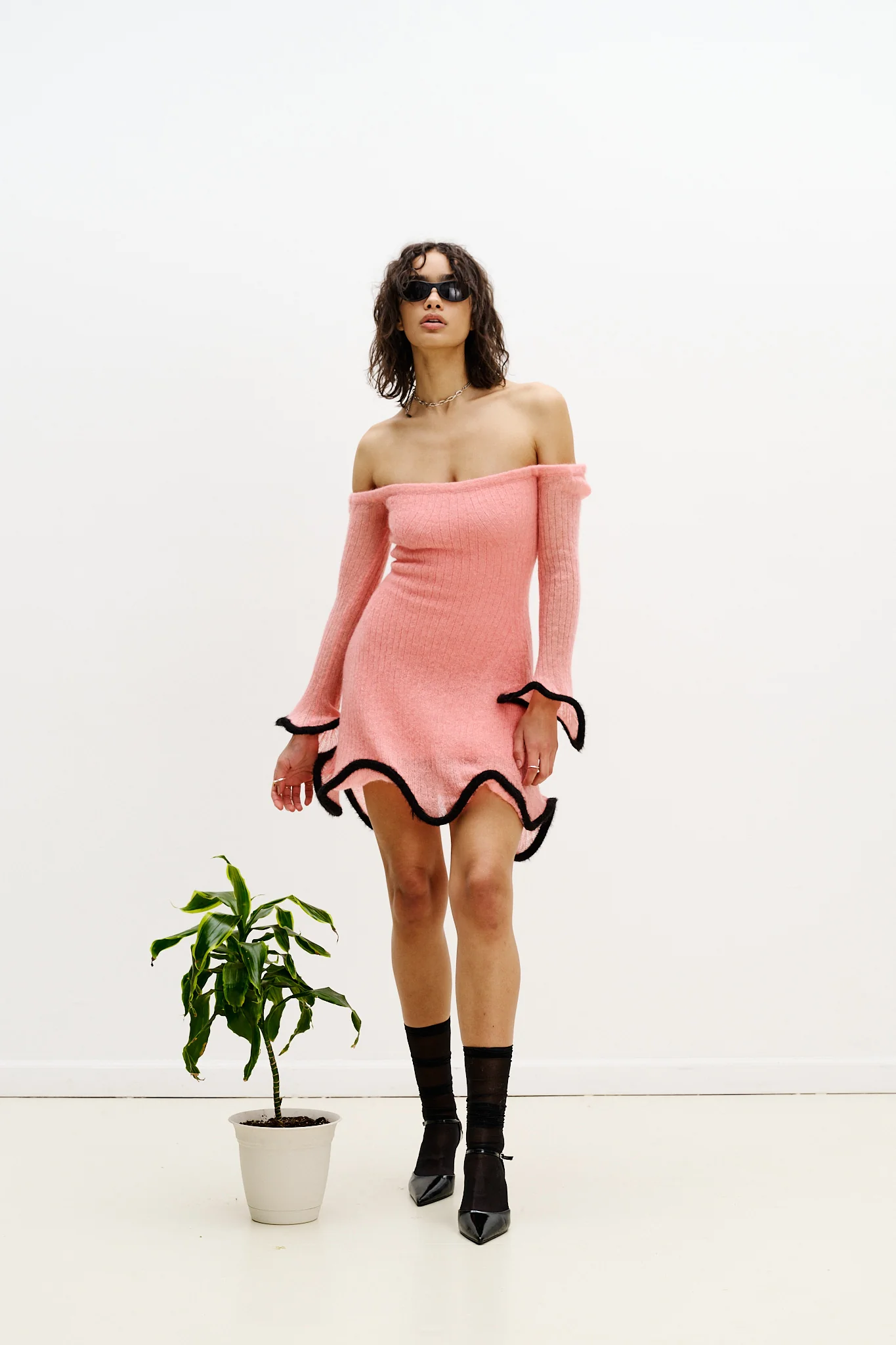 KALEI ALPACA WAVY DRESS