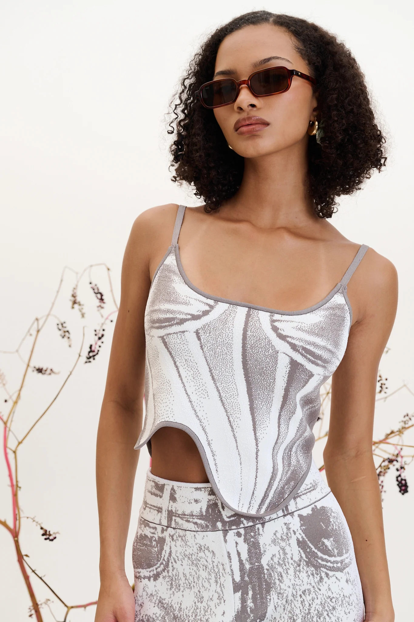 MILA DENIM PRINT TANK TOP