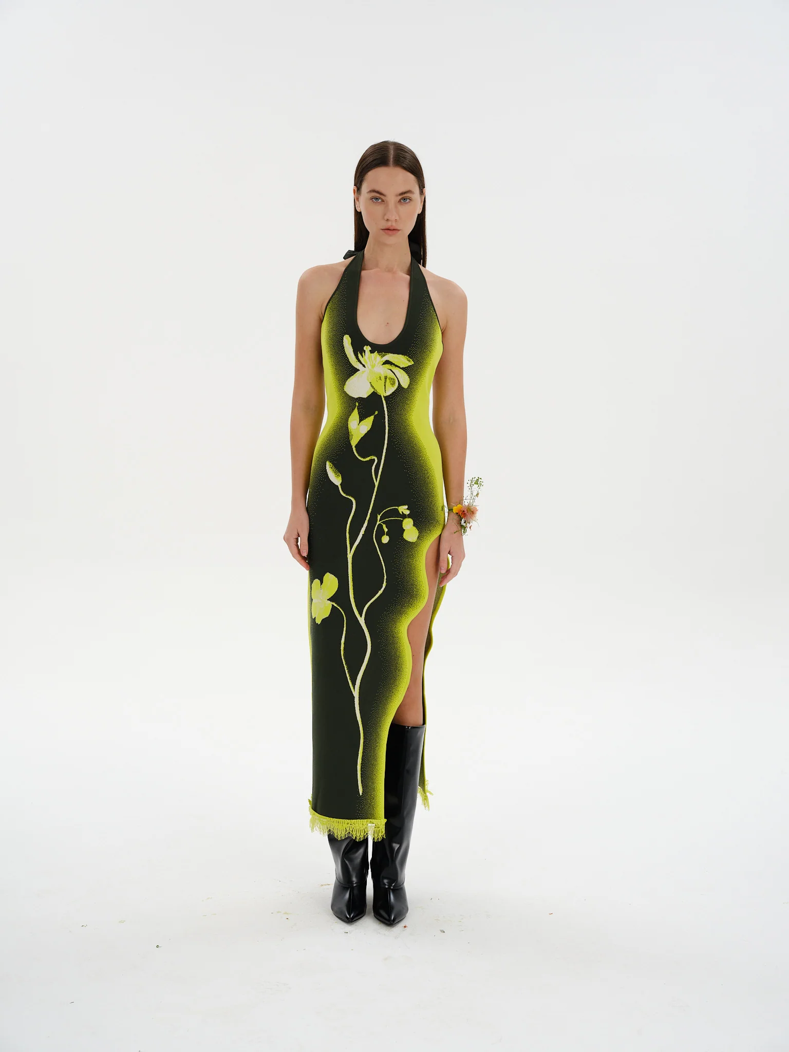 NOAH HALTER NECK LONG DRESS