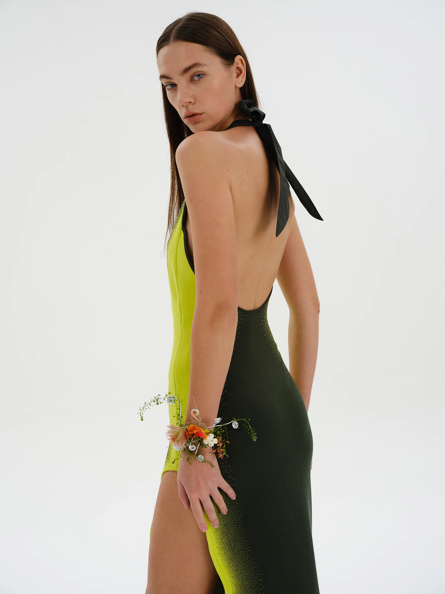 NOAH HALTER NECK LONG DRESS - Image 2