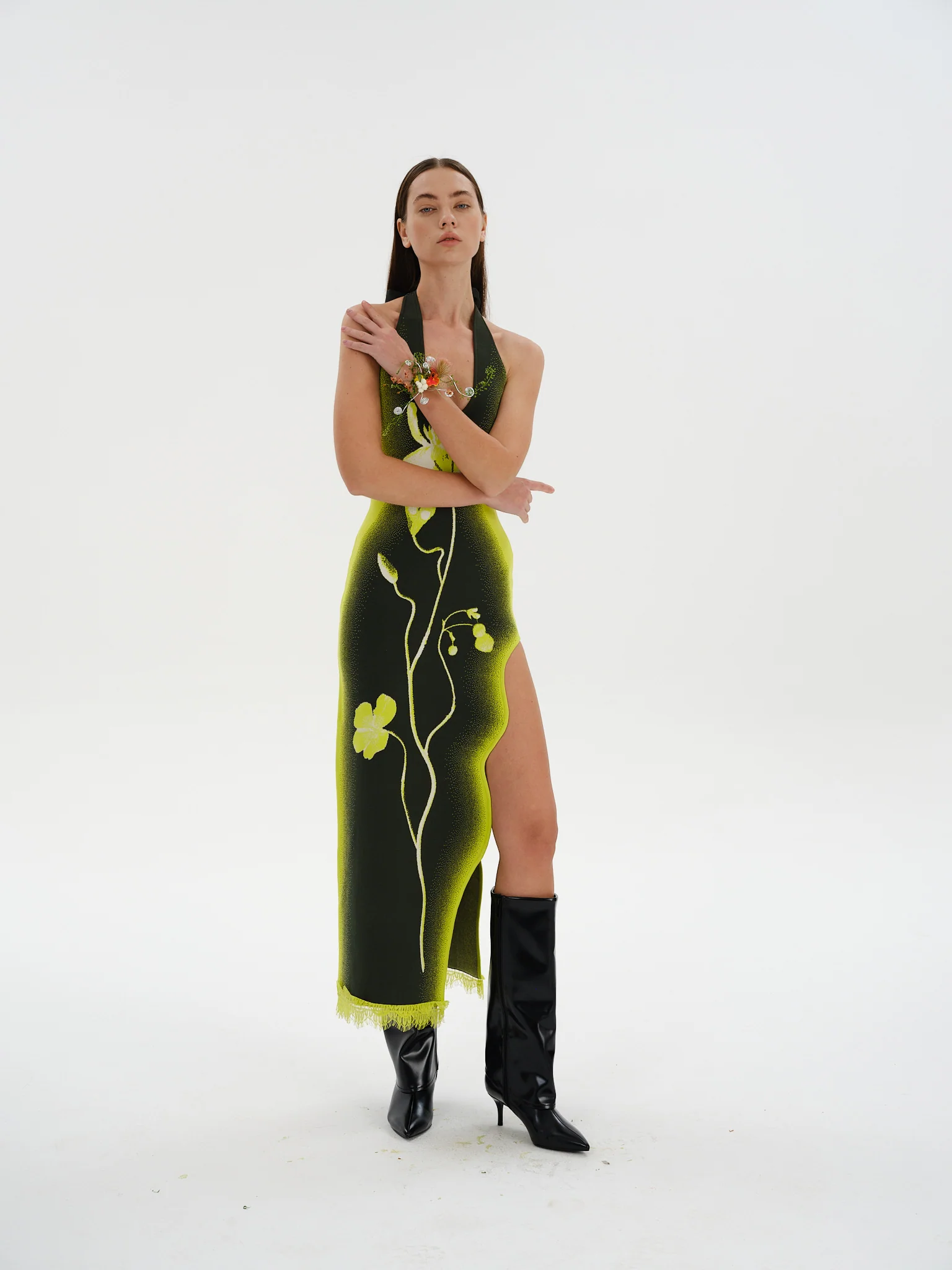 NOAH HALTER NECK LONG DRESS - Image 3