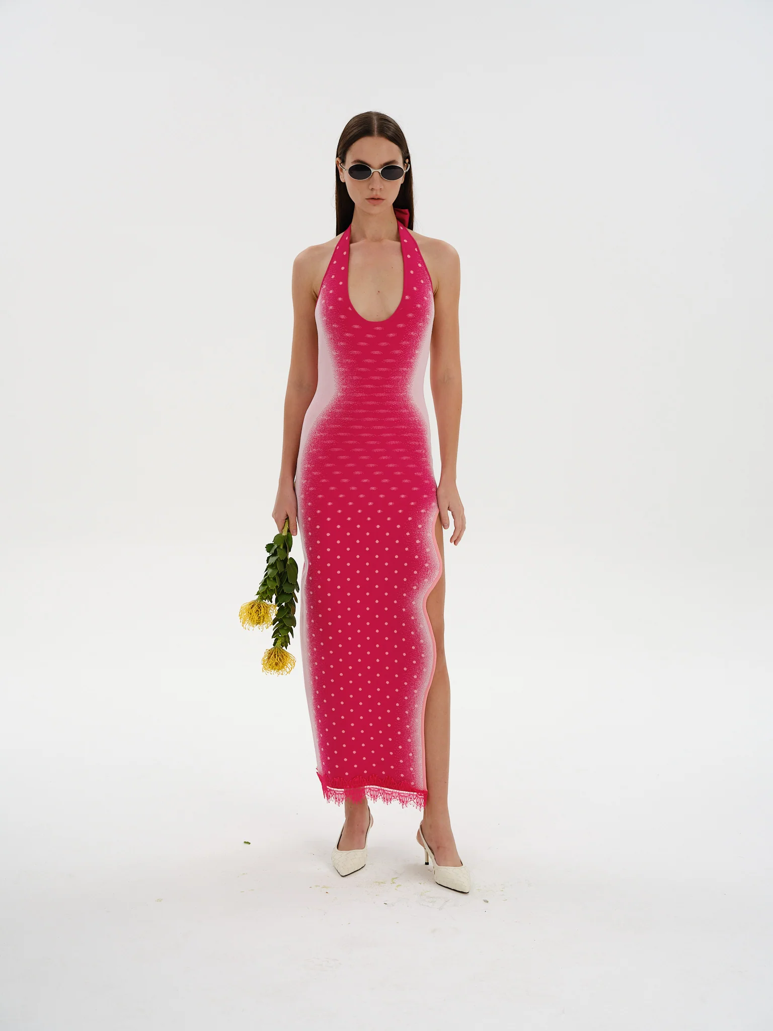 NOAH HALTER NECK LONG DRESS