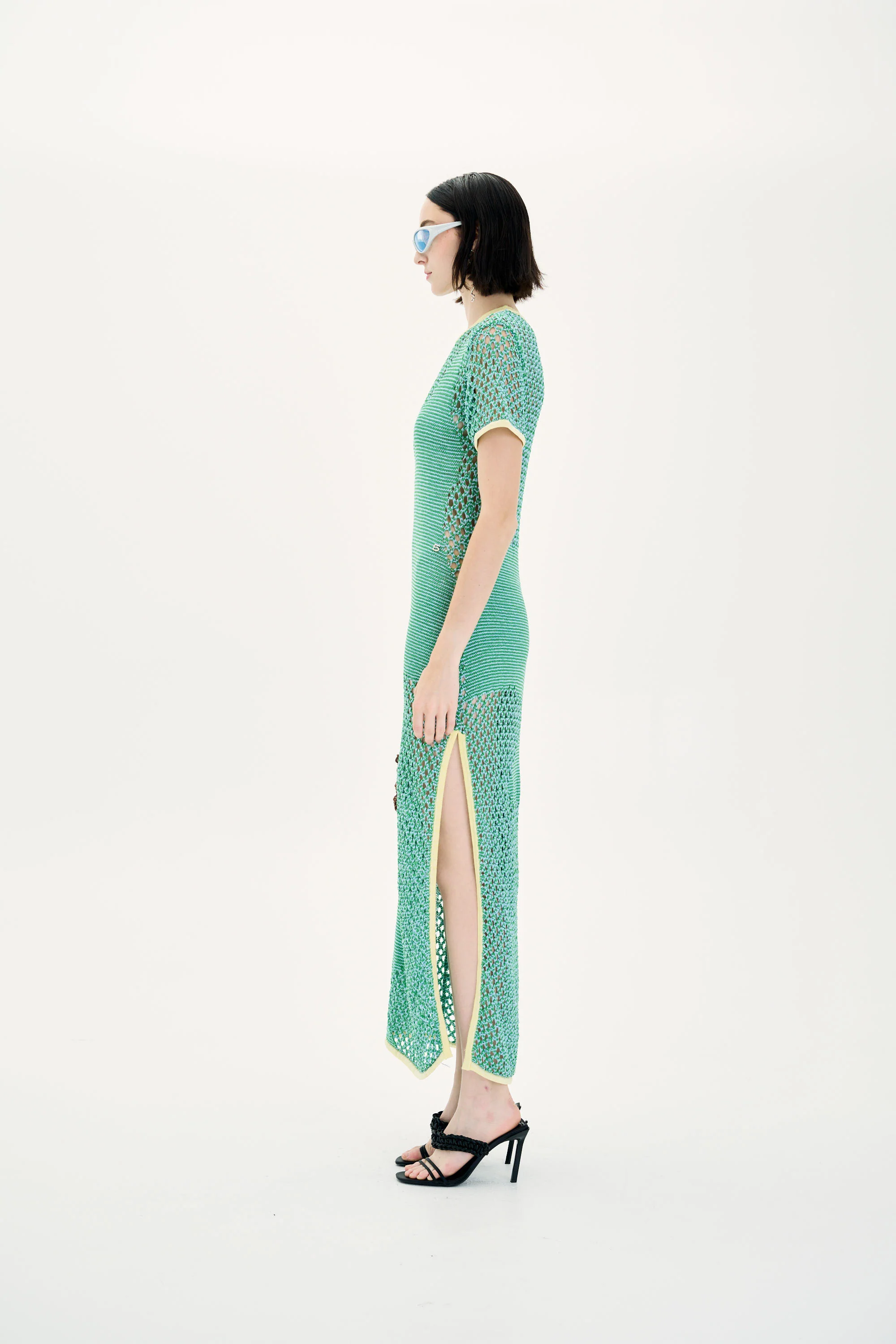 PERRY CROCHET SHORT SLEEVE DRESS - Image 2