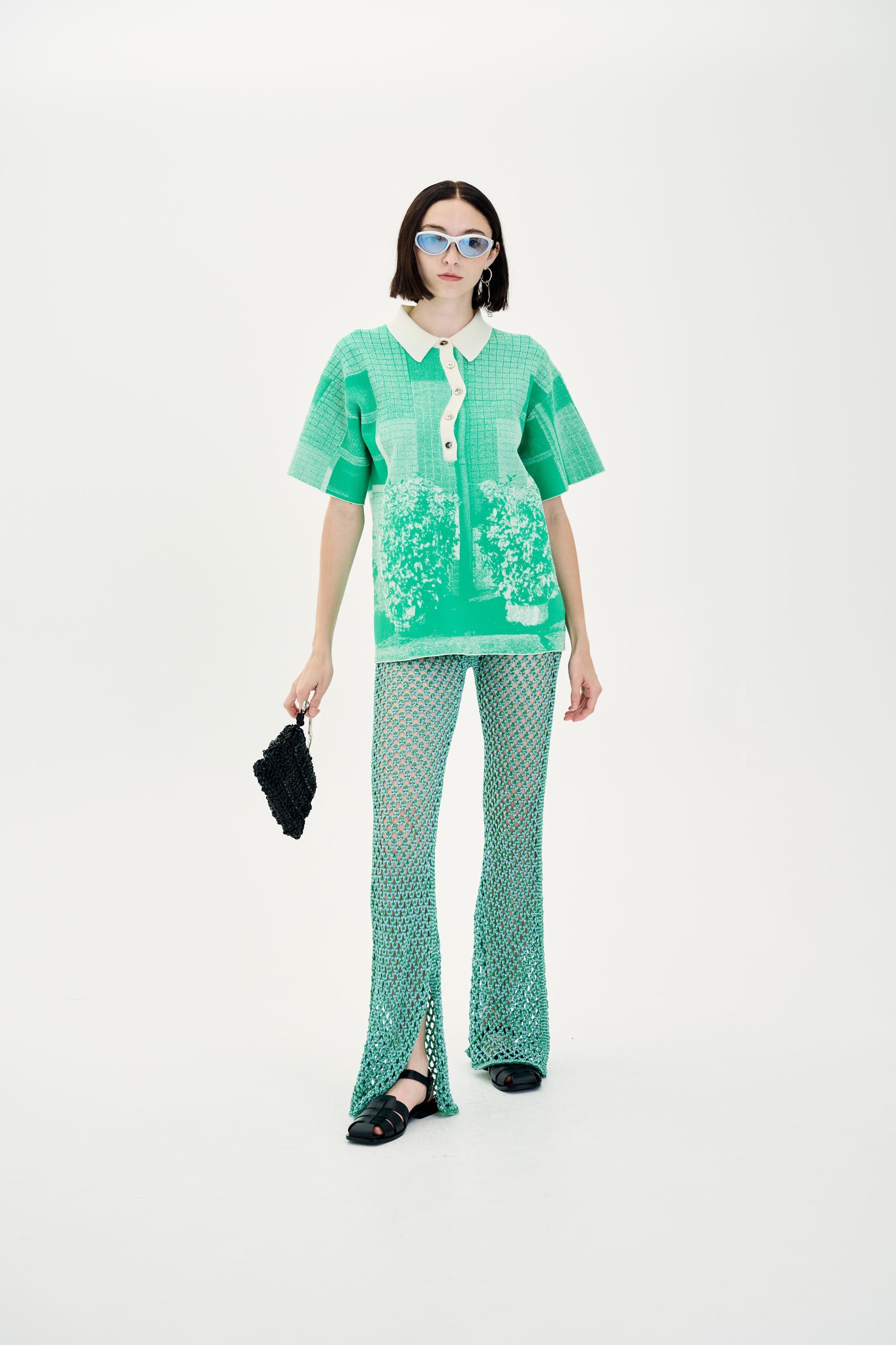 SYLVIE UV REACTIVE TREE PRINT OVERSIZED SHIRT - Image 3